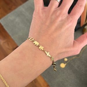 Sydney Evan PURE GOLD SMALL MULTI-ICON BRACELET 14k gold charm bracelet